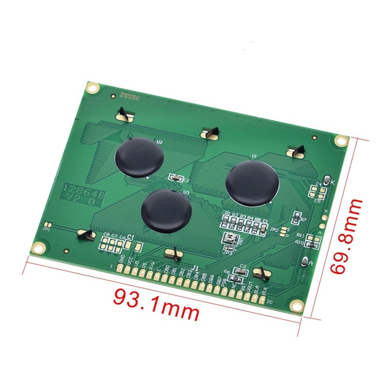 Display LCD 128X64 caractere Arduino cu afisaj verde, ST7920 - eMAG.ro