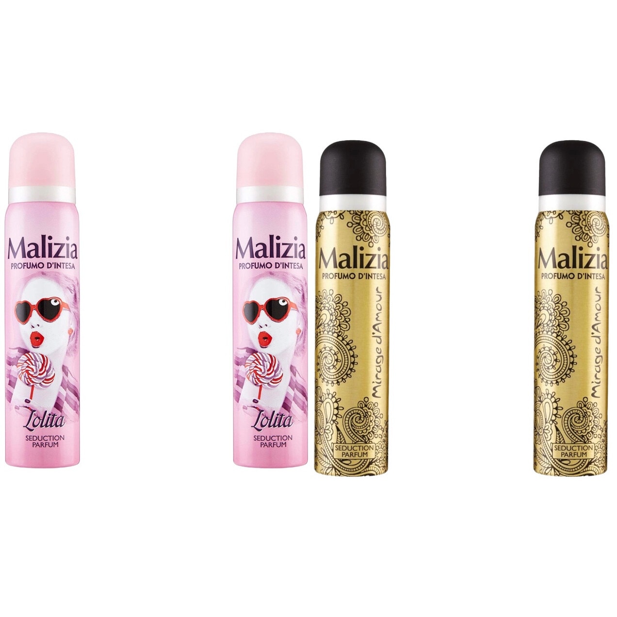 MALIZIA Damen Deo Lolita Seduction – 12er Pack, Je 100 Ml, Sprühdeo Mit Duft