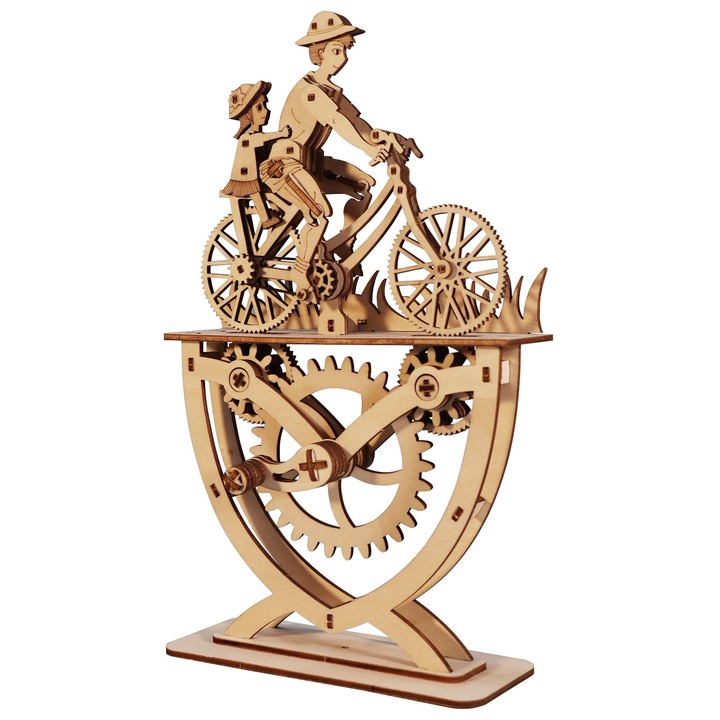 Puzzle 3D Lemn "Tata si Fiica", Music Park, 115 piese, 6.3x2.36x10.43 in, decorare creativa