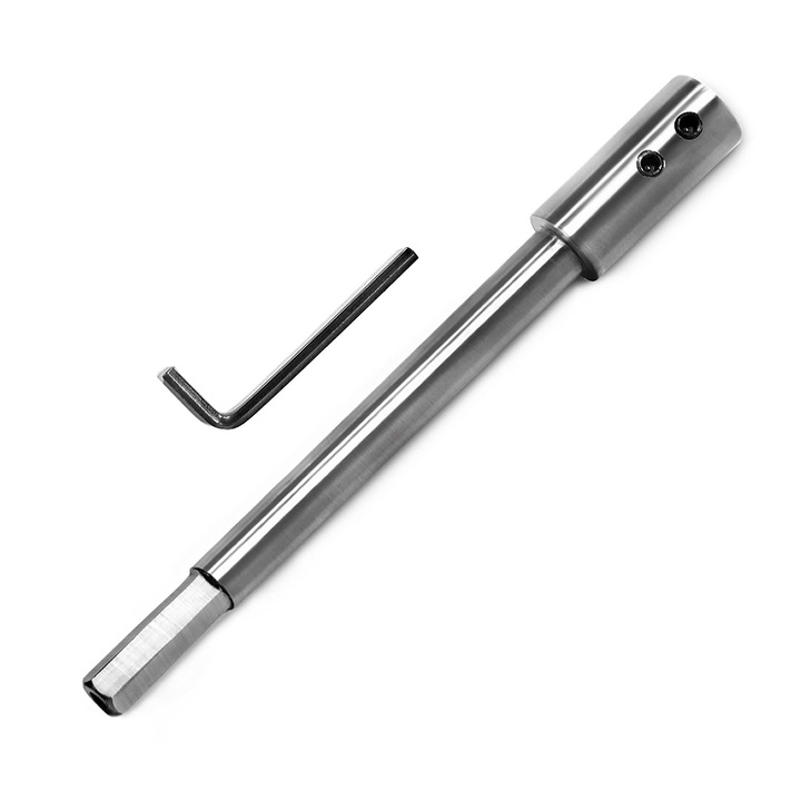 Adaptor pentru burghie Forstner, Yakumuz, set 2 bucati, otel carbon, 3/8 inch, 7 inch lungime totala