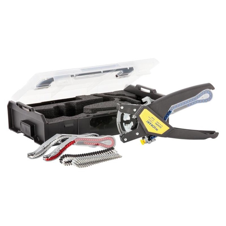 Cleste de sertizat Jokari Quadro Plus cu conectori 244 piese