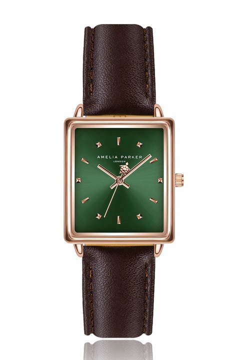 Amelia Parker, Ceas cu curea din piele, Maro