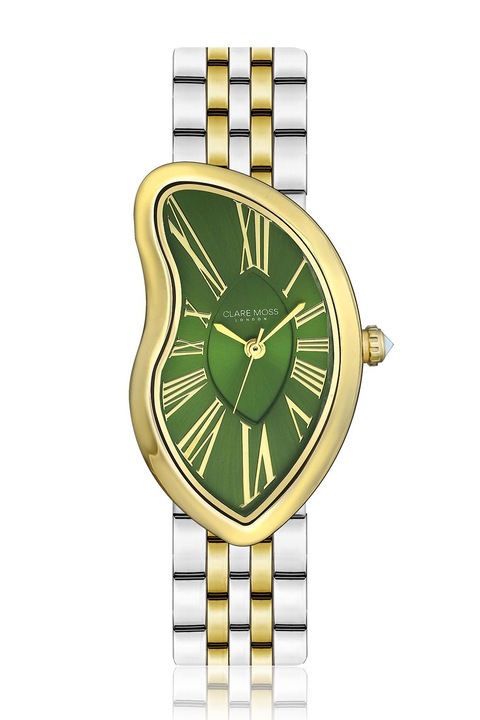 Clare Moss, Ceas cu bratara din otel inoxidabil, Argintiu, Auriu
