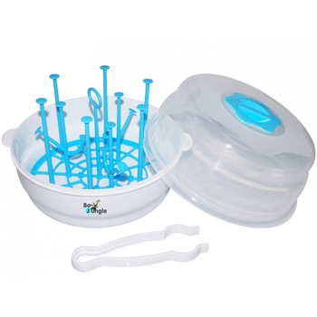 Sterilizator rapid pentru 6 biberoane bebelusi BO Jungle, pentru cuptorul cu microunde Sterilizator rapid pentru 6 biberoane bebelusi BO Jungle, pentru cuptorul cu microunde