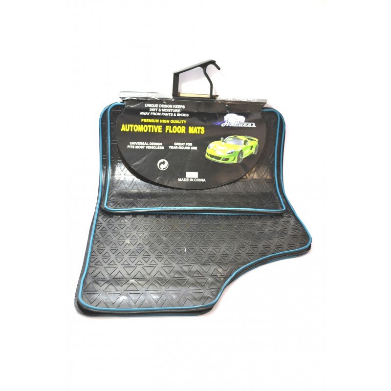 Covorase cauciuc, cu dunga albastra 70x50, Universal, culoare Neagra