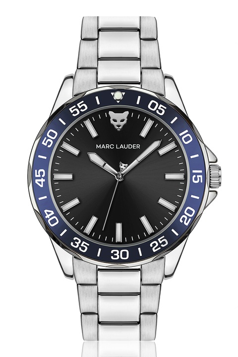 Marc Lauder, Ceas rotund cu bratara de otel inoxidabil Argintiu - 65461, Argintiu