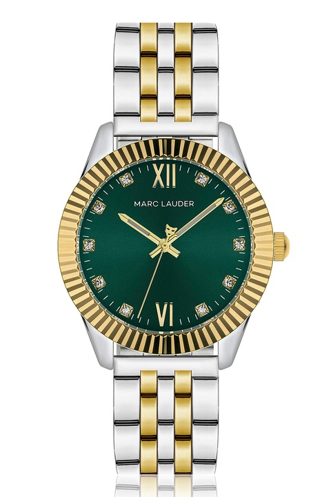 Marc Lauder, Ceas cu bratara de otel inoxidabil, Argintiu, Auriu