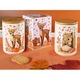 Set 4 borcane ceramica alba bambus natur 10x15.5 cm