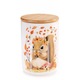 Set 4 borcane ceramica alba bambus natur 10x15.5 cm