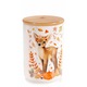 Set 4 borcane ceramica alba bambus natur 10x15.5 cm