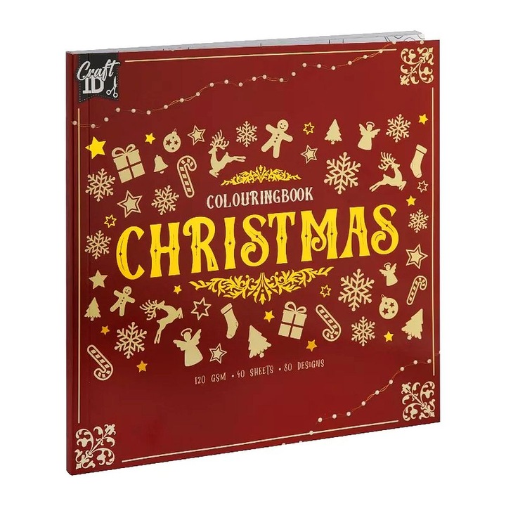 Kifestőkönyv 80 oldal karácsonyi 21,5×21,5cm