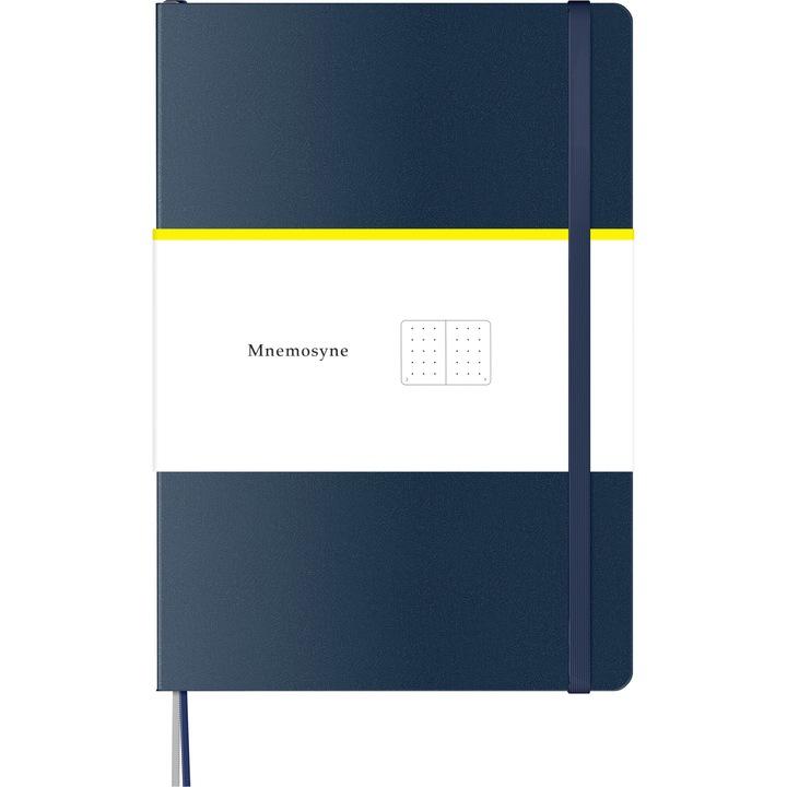 Caiet Personalizabil pentru Organizare A5 Maruman Mnemosyne 888 Journal Dark Blue - White Dot Grid 5 mm - 240 pagini,90g/mp