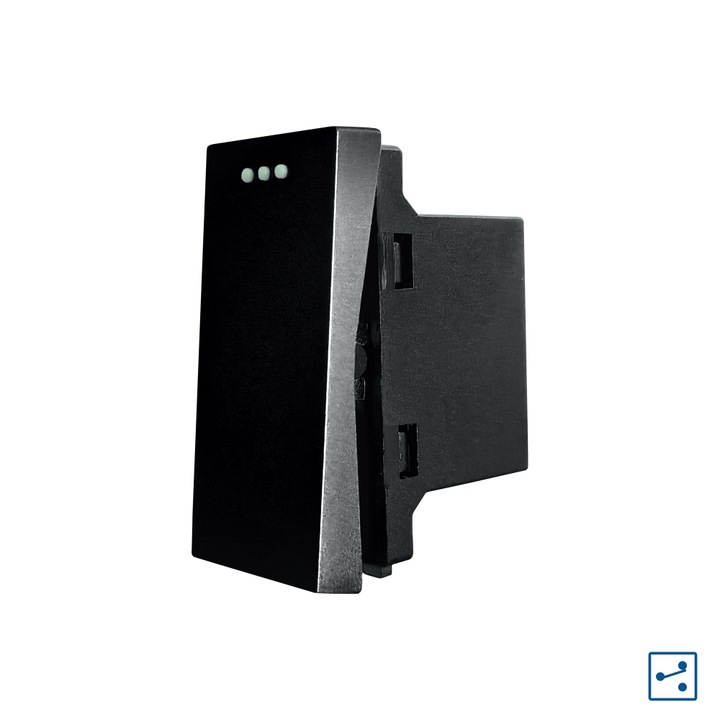 Modul Intrerupator Simplu Cap Scara Mecanic 1M LUXION, Negru