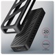 Axagon (EEM2-20G) külső USB-C 20Gbps ház M.2 NVMe & SATA SSD-khez, M.2 2230, M.2 2242, M.2 2260, M.2 2280 támogatás, feketefémtok, szilikon gyűrűvel