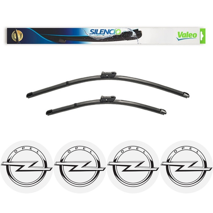 Set 2 stergatoare Valeo Opel ASTRA G Convertible (T98) (2001-2005) si 4 stickere auto Opel