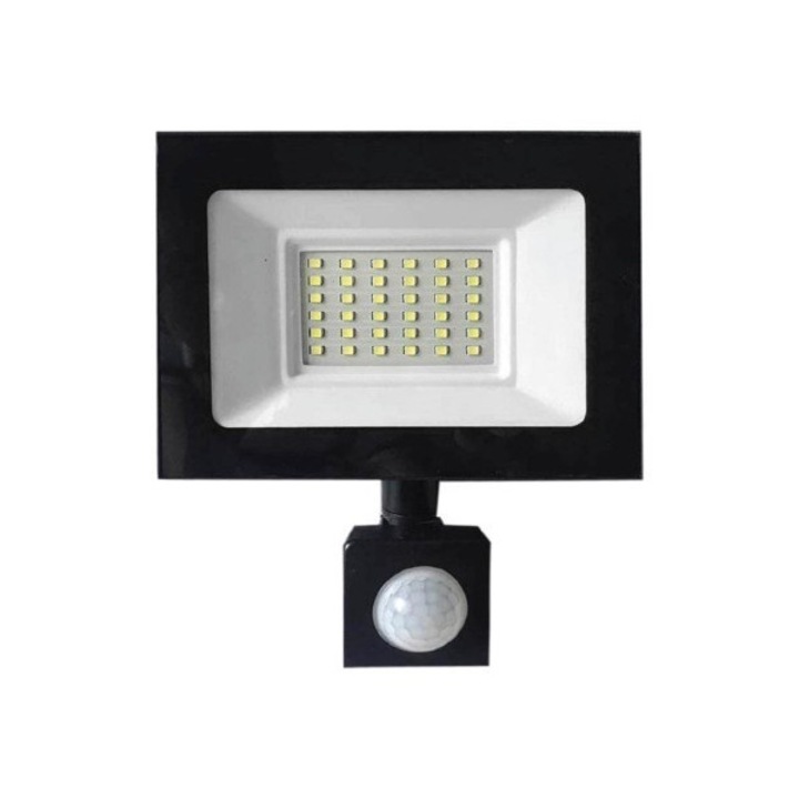 Proiector LED cu senzor de miscare 30W 6500K lumina rece