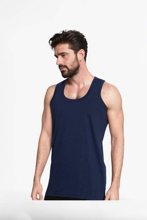 3 db-os ferfi pamut felso keszlet, Tengerészkék