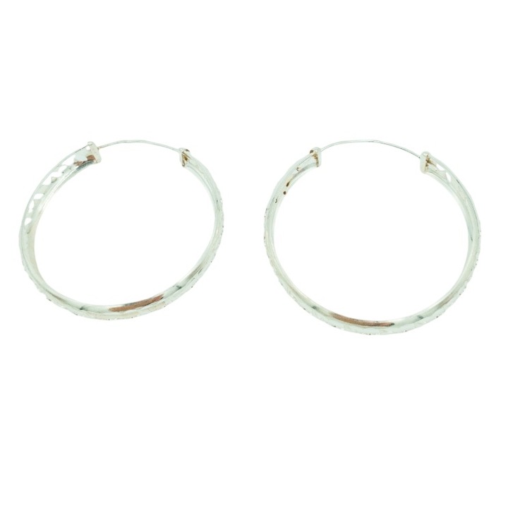 Cercei verigi fara piatra playboy din Argint 925 Dia 6cm