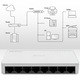 Switch, Qoltec, 52246, 8 x RJ45 port, 100 Mbps, Fast Ethernet, LAN, szürke/fekete
