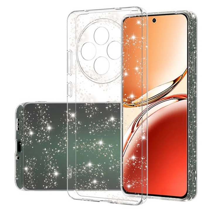 Husa pentru Oppo Reno 12F 12FS cu sclipici Liquid Crystal Glitter transparent