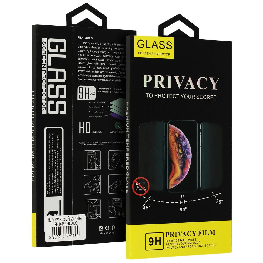 Folie de Protectie din Sticla PRIVACY, compatibila cu iPhone 15