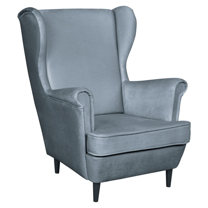 Fotel szürke kék wenge Lefo 80x95x105 cm