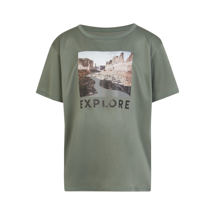 Regatta Alvardo VIII Explore Kids póló, agave zöld, Melange katonai zöld