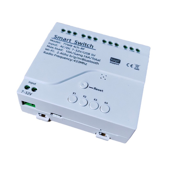 Rqiurpn реле, Smart, Wireless, WiFi контрол, 2.4GHz, бяло, 81x76mm