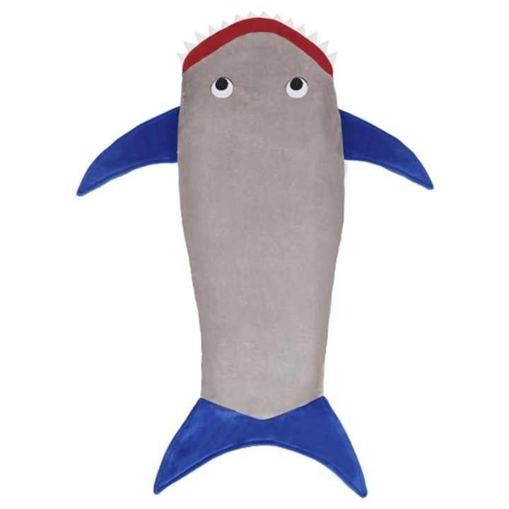 Patura pentru copii, in forma de rechin, patura pufoasa rechin, MERMAIDREAM