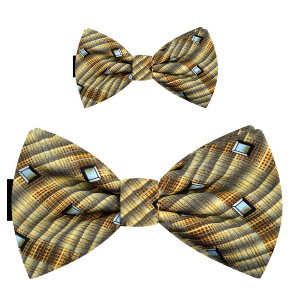 Papioane tata fiu, gri, imprimeu cuburi