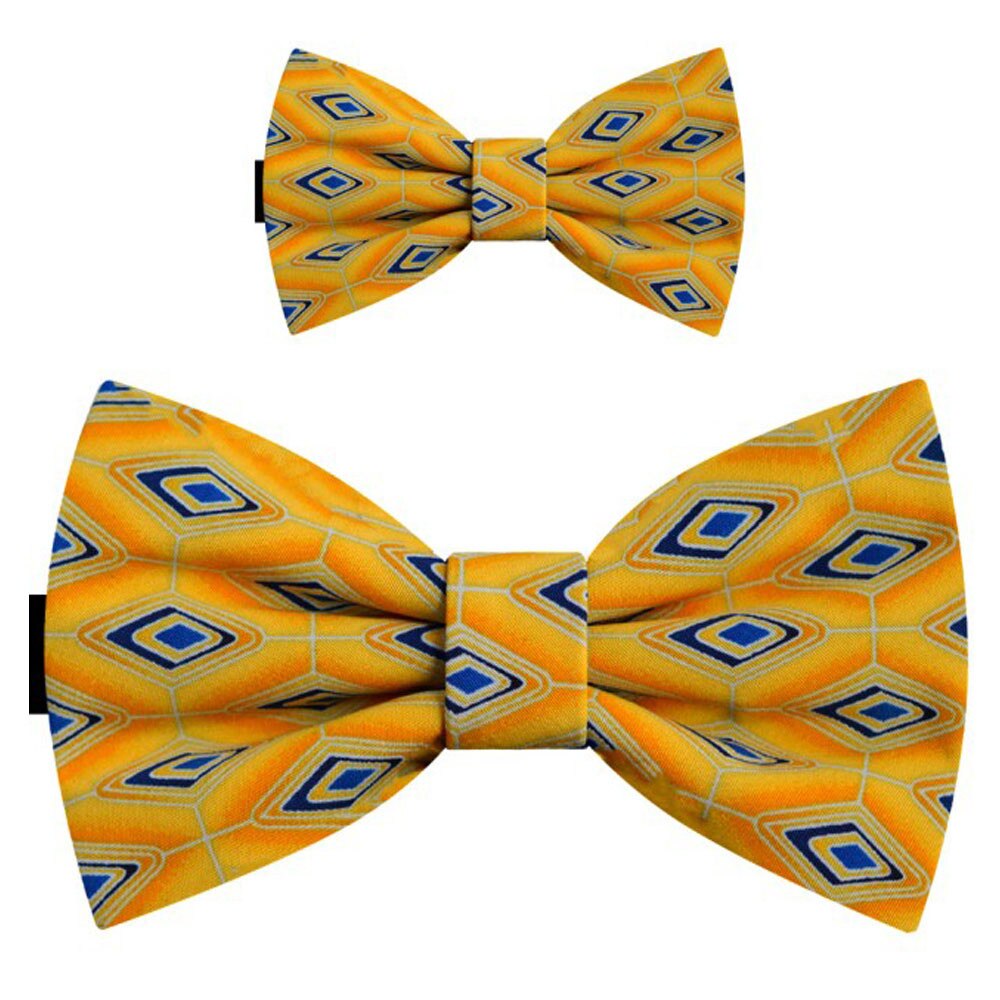 Papioane tata fiu, portocaliu, imprimeu romburi