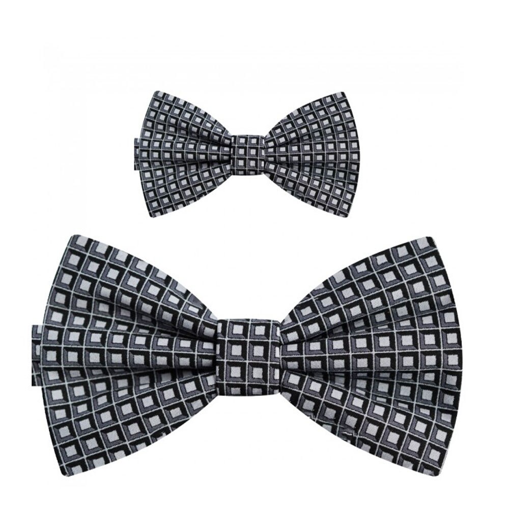 Papioane tata fiu, gri plumb, model forme geometrice