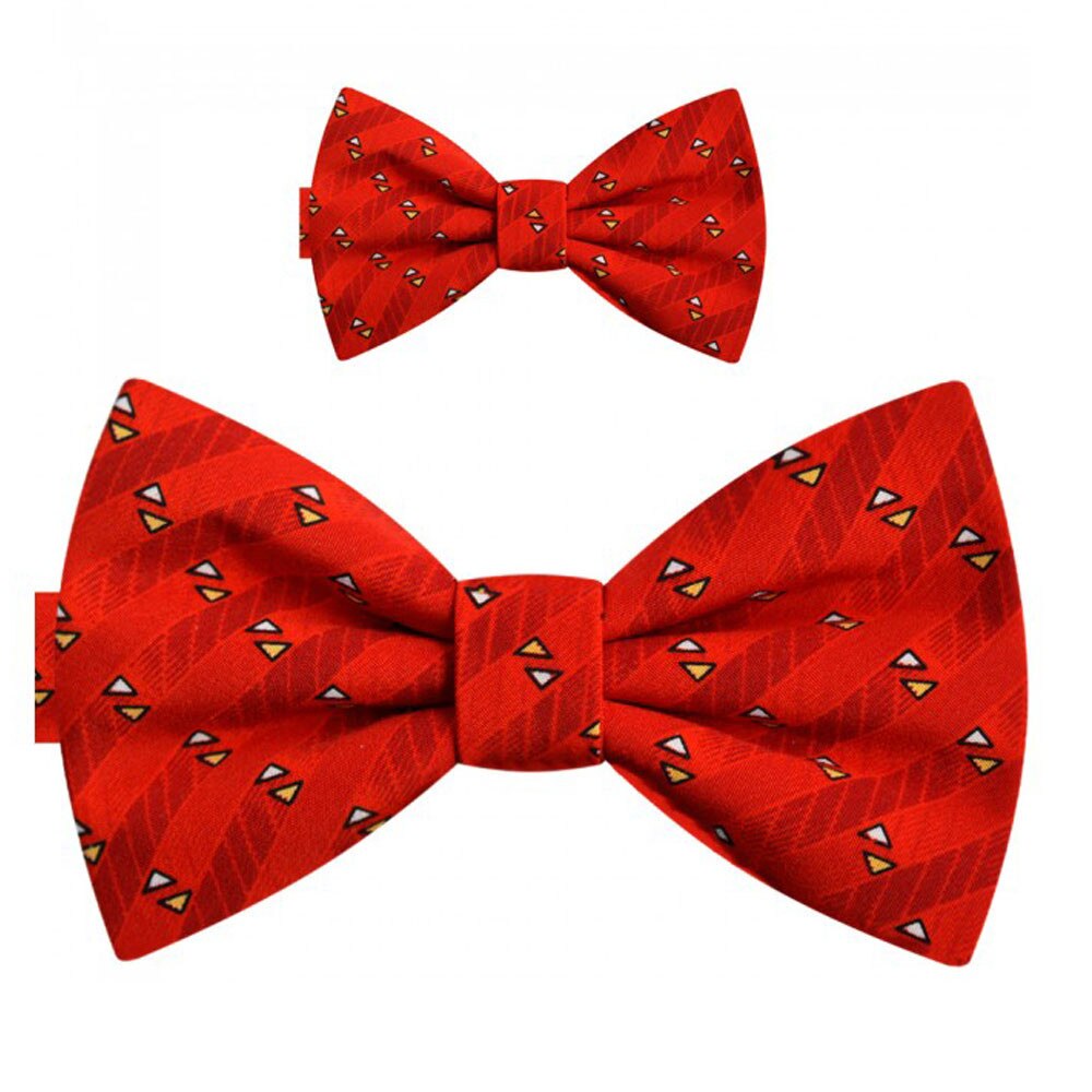 Papioane tata fiu, rosu mac, model romburi