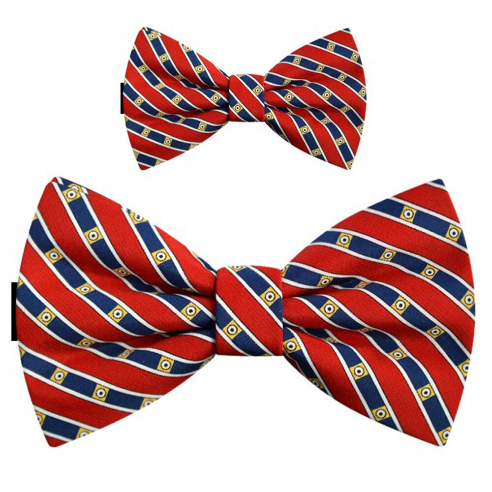 Papioane tata fiu, rosu bordo, model linii punctate