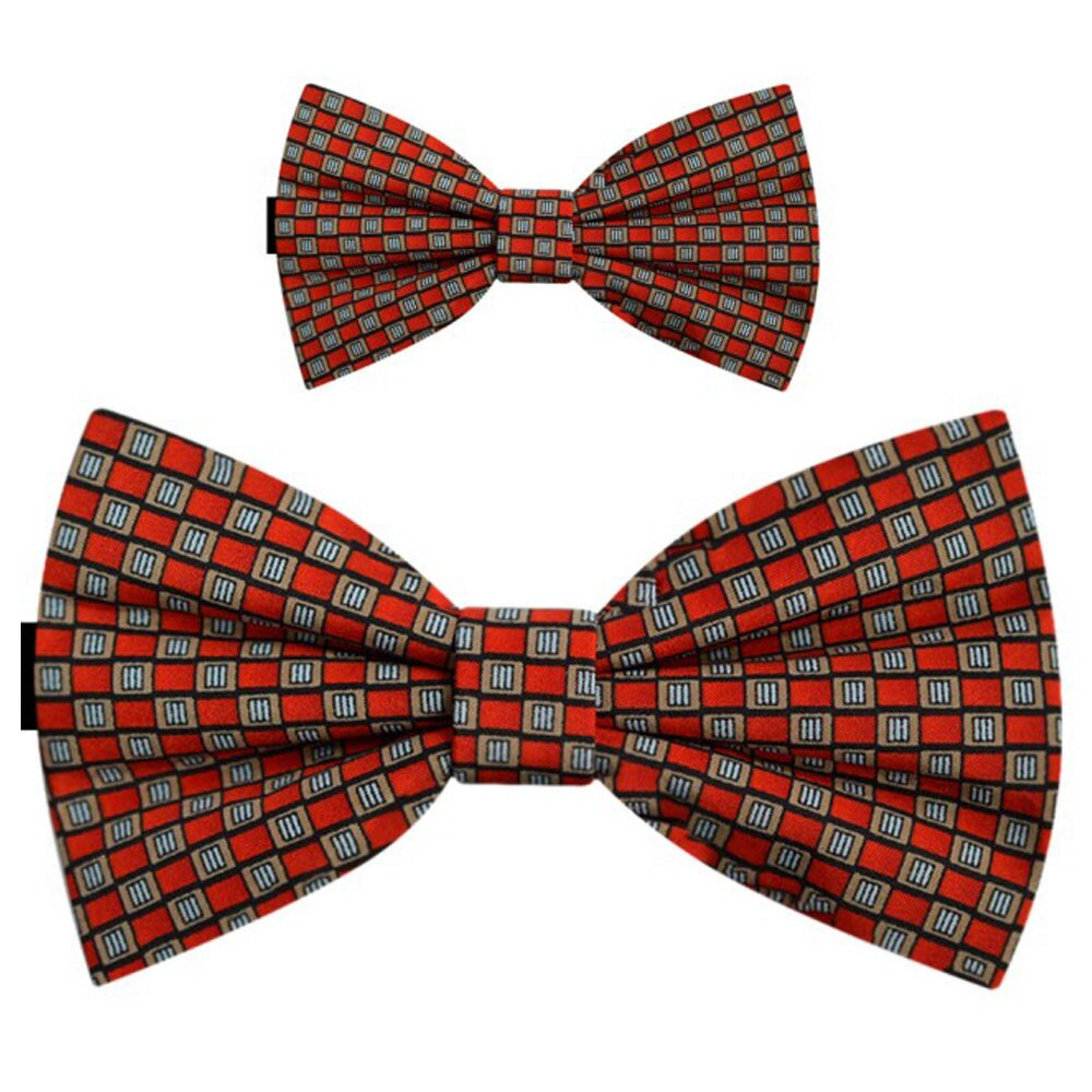 Papioane tata fiu, rosu ciresiu, model carouri