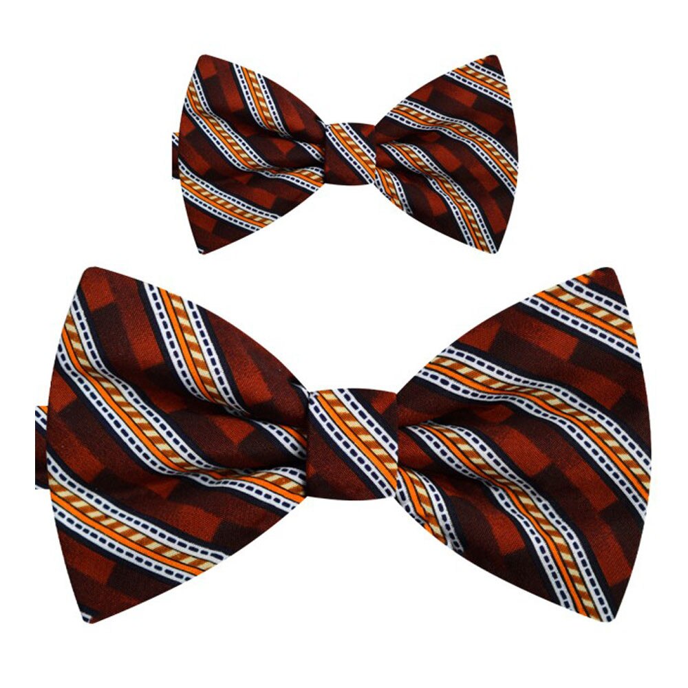 Papioane tata fiu, maro ciocolata, model dungi