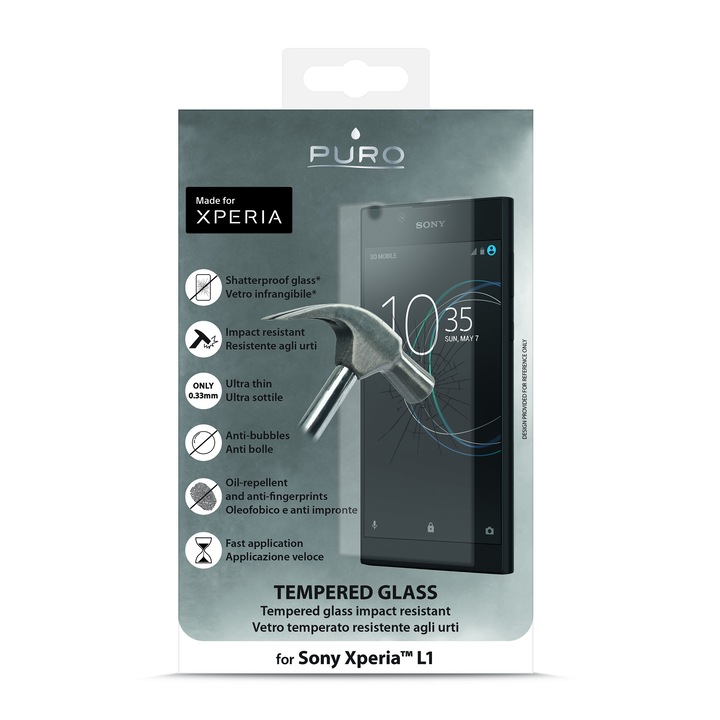 Стъклен протектор PURO Tempered Glass за Sony Xperia L1