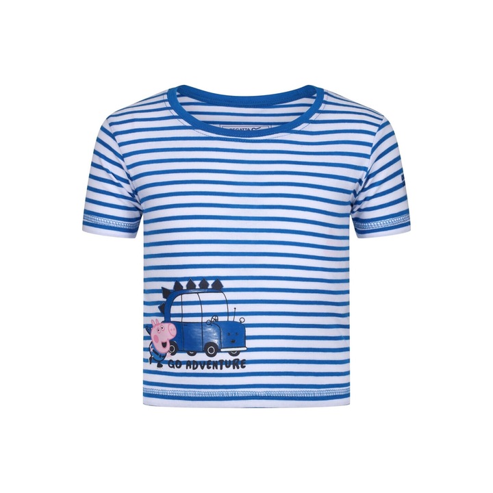 Regatta gyerek póló, Imperial kék/fehér, Kanári kék