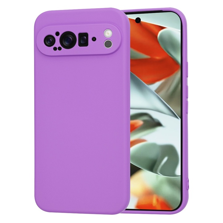 Husa pentru Google Pixel 9 Pro XL, Accesorio Soft Flex Silicone, Purple