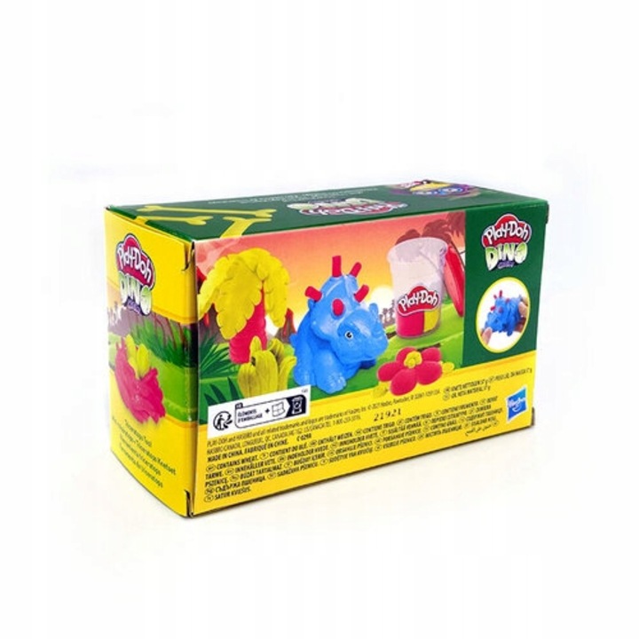 Kit pasta modelatoare Triceratops, Play-Doh, 57 g, 13.5 x 8.5 x 6 cm, multicolor