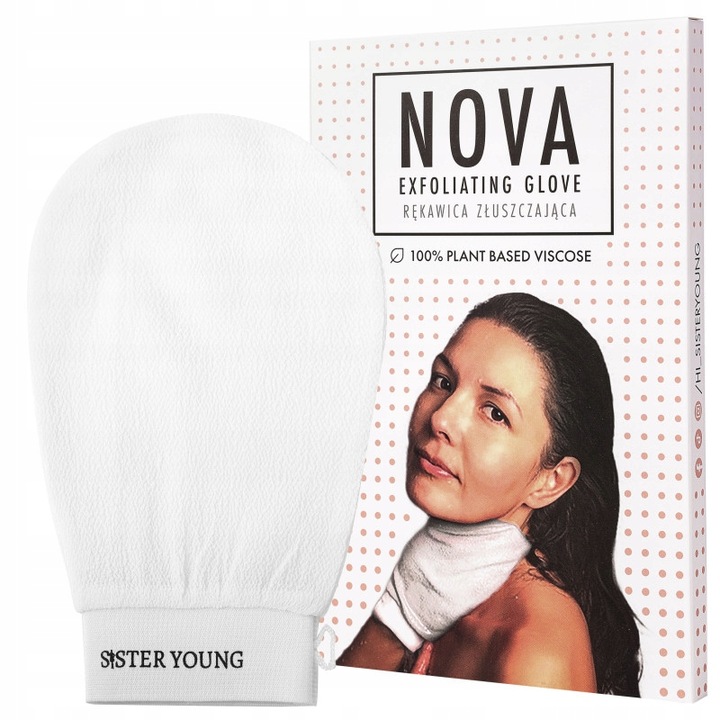 Sister Young hámlasztó kesztyű testpeelinghez, többszínű, 1 db.