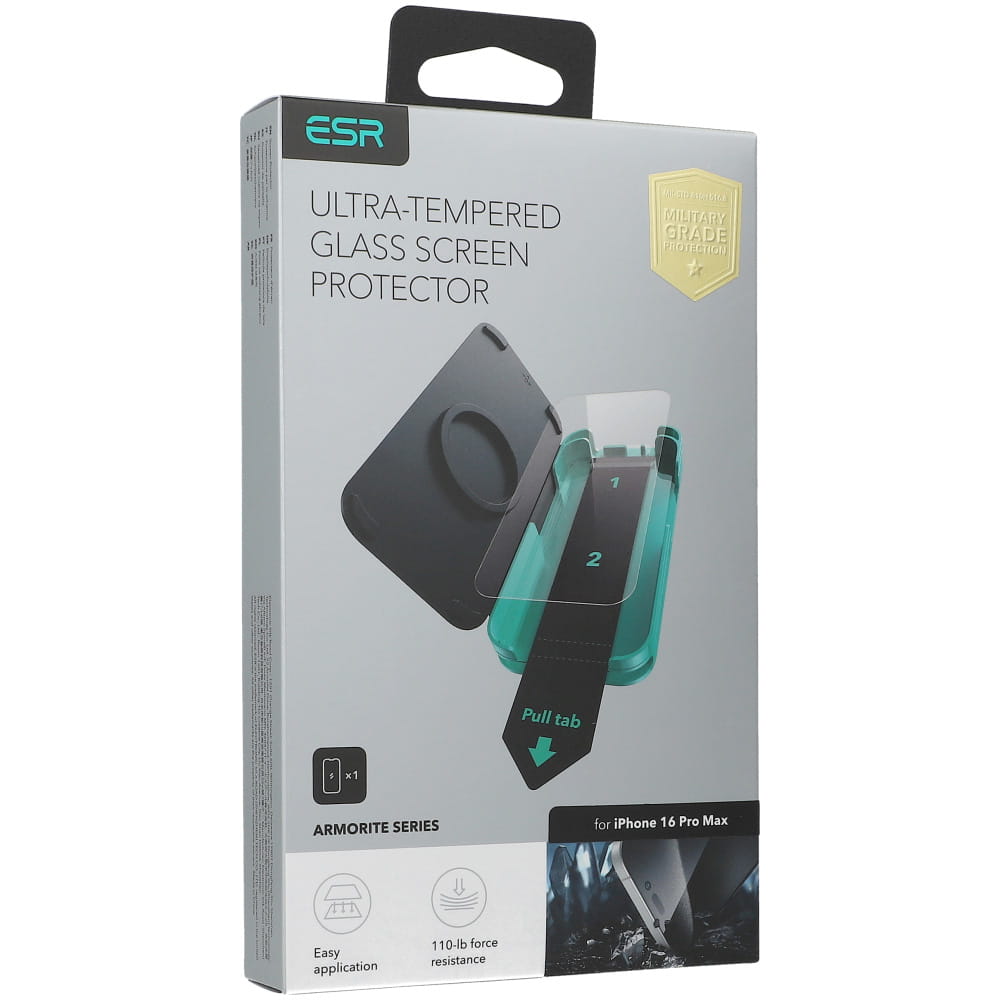 Sticla ESR Armorite pentru iPhone 16 Pro Max, transparenta