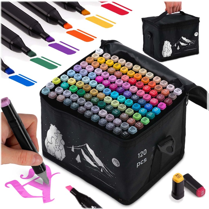 Alkohol markerek zacskóval 120 db Nukido NK-913