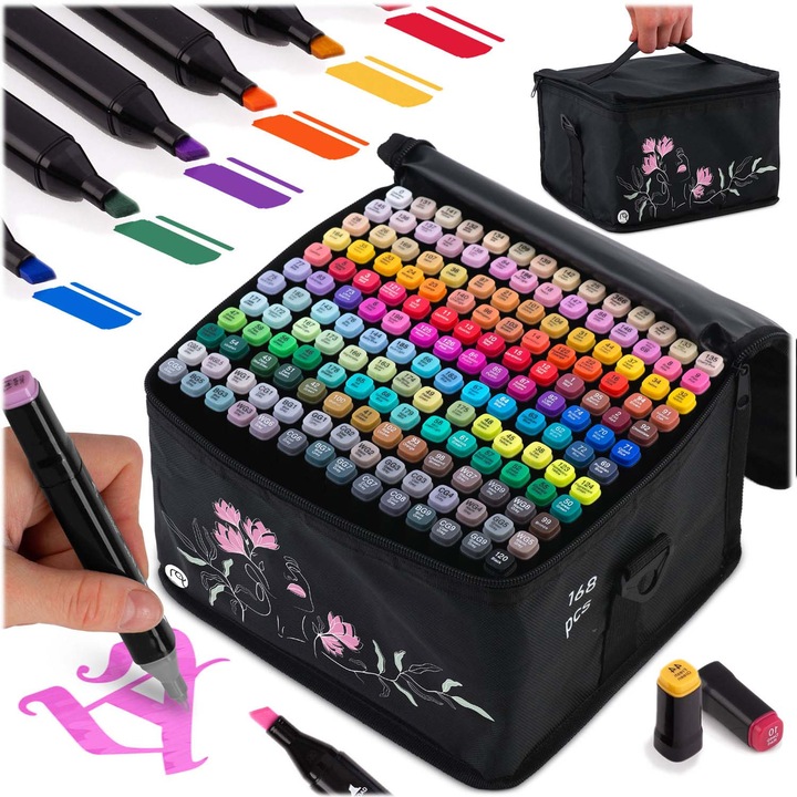 Nukido NK-914 alkoholos markerek zacskóval 168 db