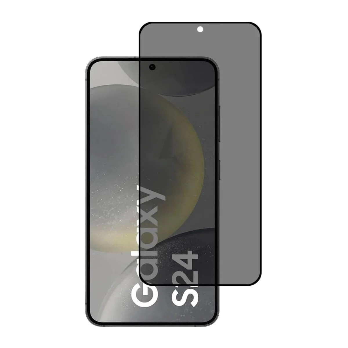 Folie sticla Mobilesmart pentru Samsung Galaxy S24, Privacy, Compatibila cu senzorul de amprenta, Anti Soc, Full Glue