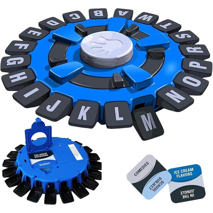 Interaktív gondolkodó játék, Bedee, 36 kártya, kék-fekete, 23x5cm