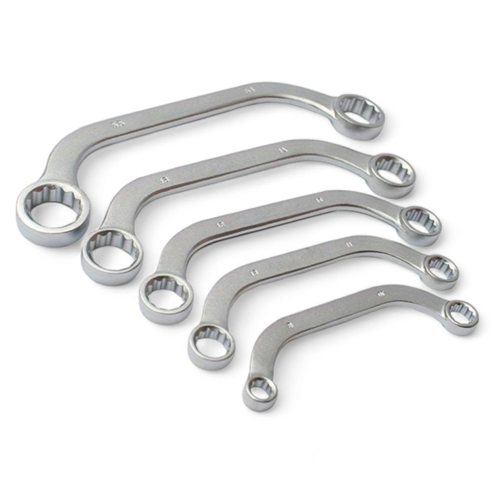 Set 5 chei inelare, tip C, 12 colturi, 8- 10mm, 11-13mm, 14-15mm, 17-19mm, 21-22mm