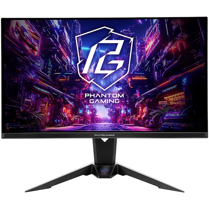 Asrock PGO27QFV gamer monitor, 27", UHD (3840x2160), 240Hz, AMD FreeSync™ Premium Pro, Pivot, fekete