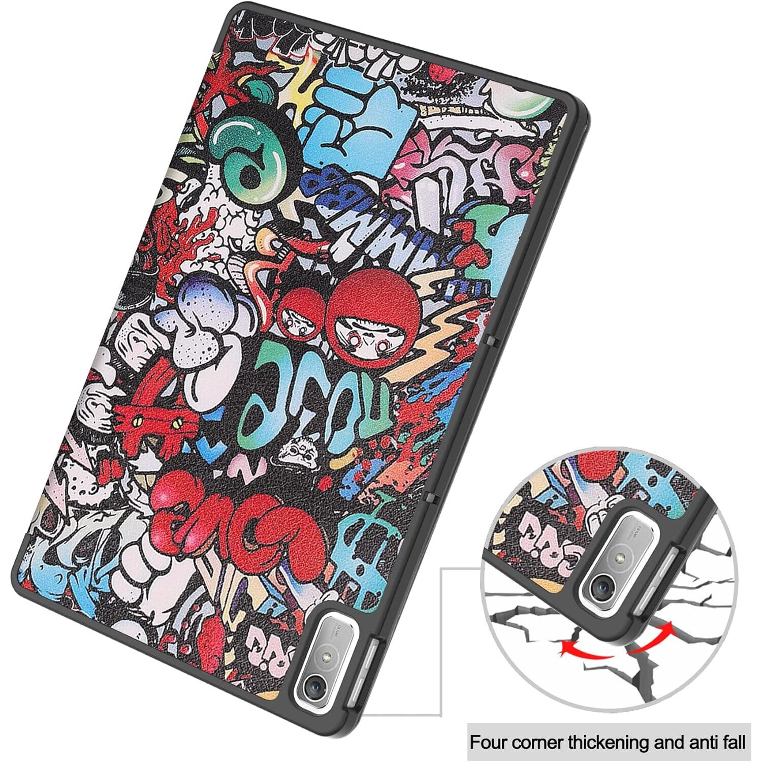 Husa Sigloo pentru tableta Lenovo Tab P11 Gen2(TB-350), 11.5 inch, Graffity, Trifold, Smart Cover, Ultraslim