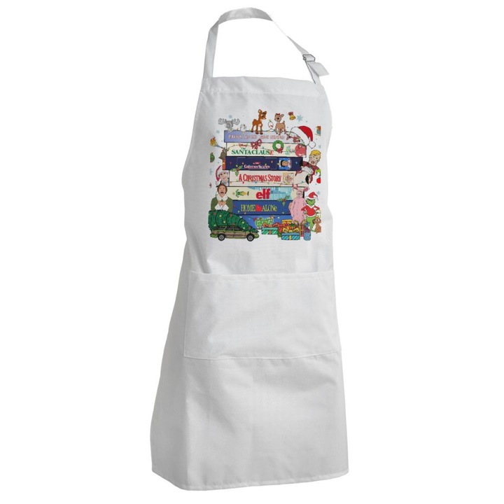 Sorturi bucatarie, sort de bucatar, alb, cu 2 buzunare, impermeabil, dimensiuni mari